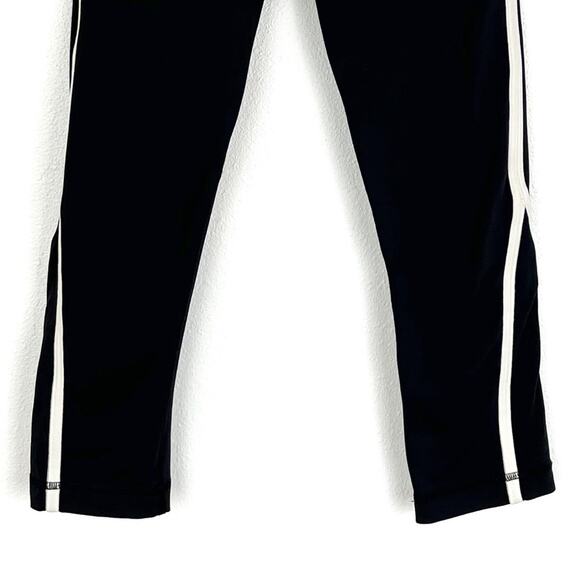 Lululemon Cropped Leggings Black White Stripe Athleisure Retro 4 - Picture 7 of 10